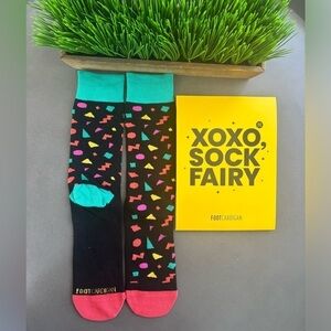 Foot Cardigan XOXO Sock Fairy | Memphis Socks| Unisex size Large NWT